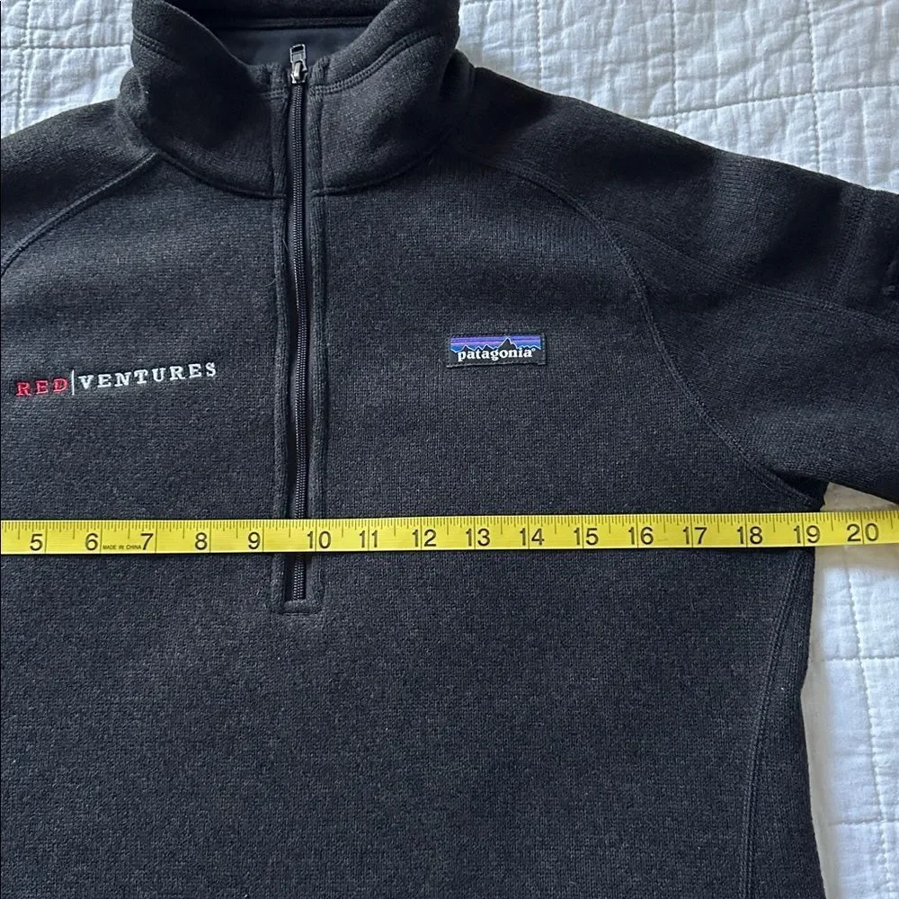 Patagonia Better Sweater 1/4-Zip Fleece Jacket Men’s Gray Red Ventures Logo Sz.M